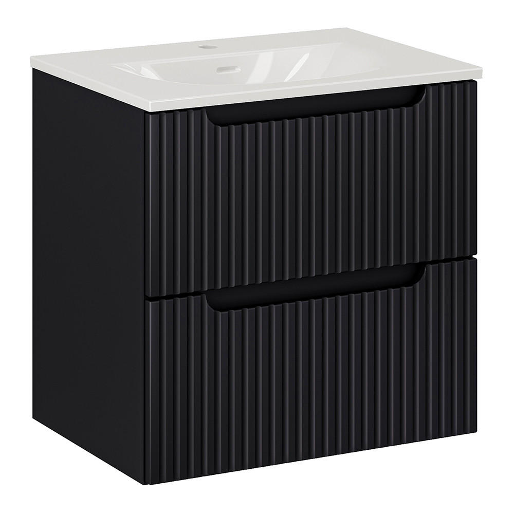 WASCHTISCH Newport-56 - Schwarz, Holzwerkstoff (61/59/40cm) - Lomado