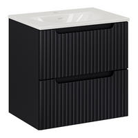 WASCHTISCH Newport-56 - Schwarz, Holzwerkstoff (61/59/40cm) - Lomado