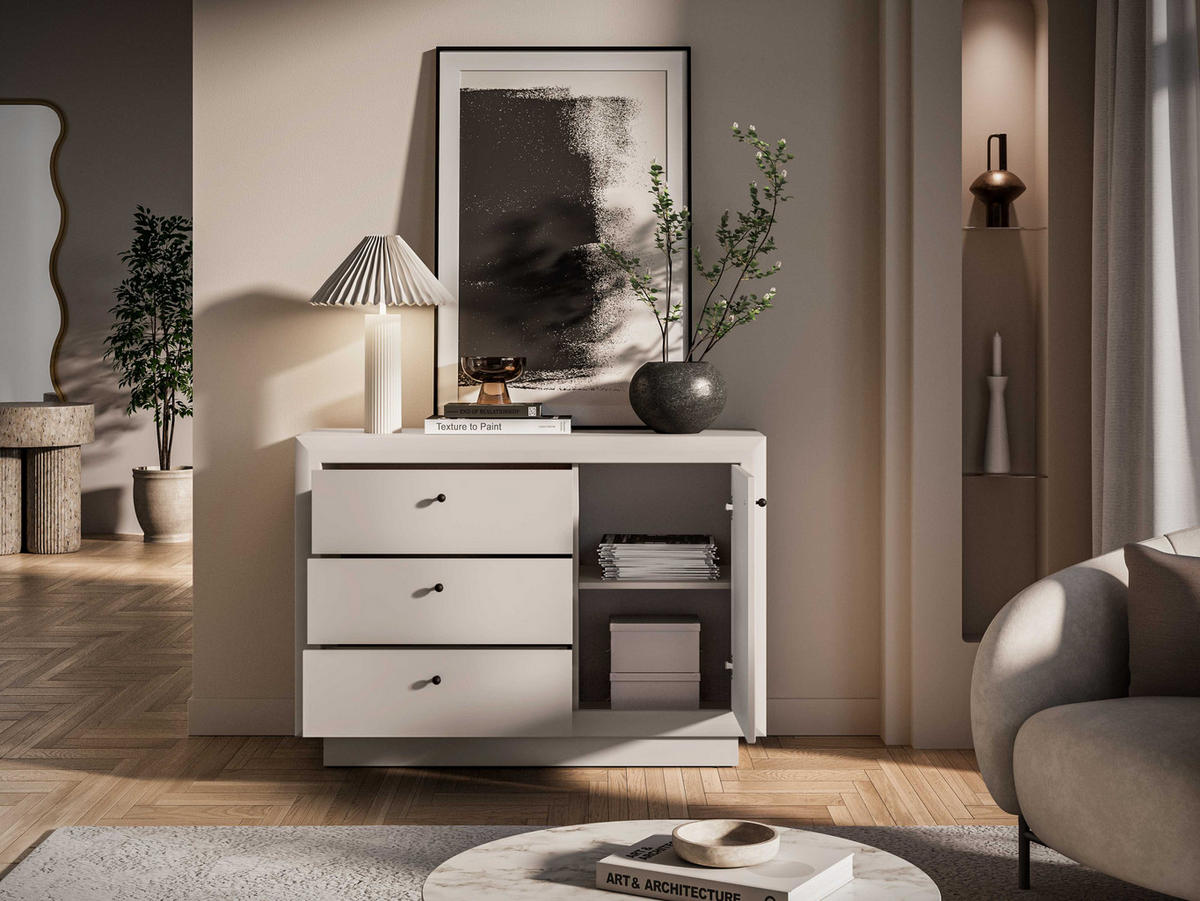 KOMMODE – SOLO 06 – 120 cm – Solo – Kaschmir - Kaschmir, Holzwerkstoff (120/85/40cm) - hi-markt
