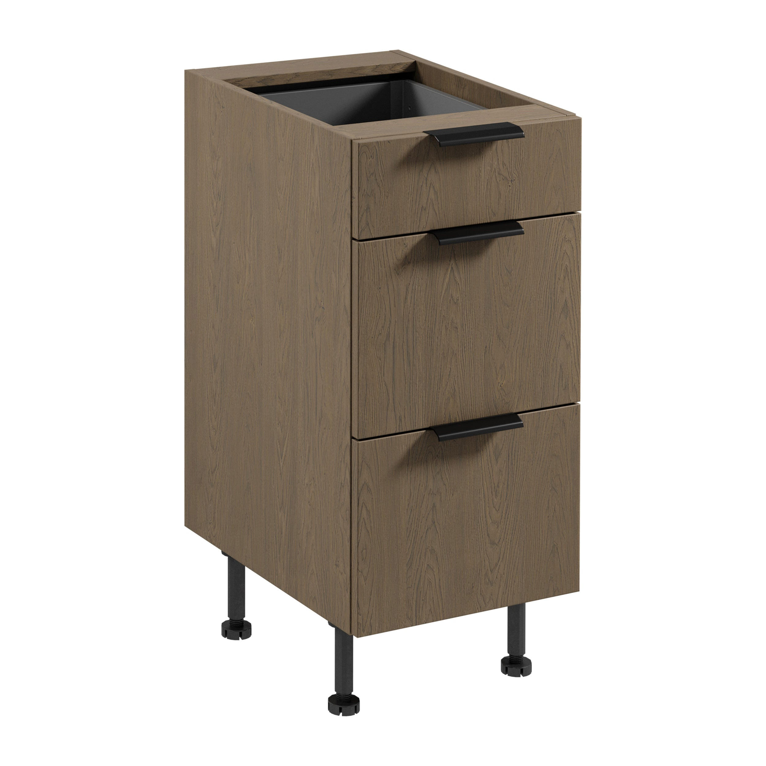 UNTERSCHRANK D40S3 P/L AX – Sorento Dunkle Eiche – Dunkle Eiche - Dunkelbraun, Holzwerkstoff (40/87/52cm) - ROYAL24_MARKT