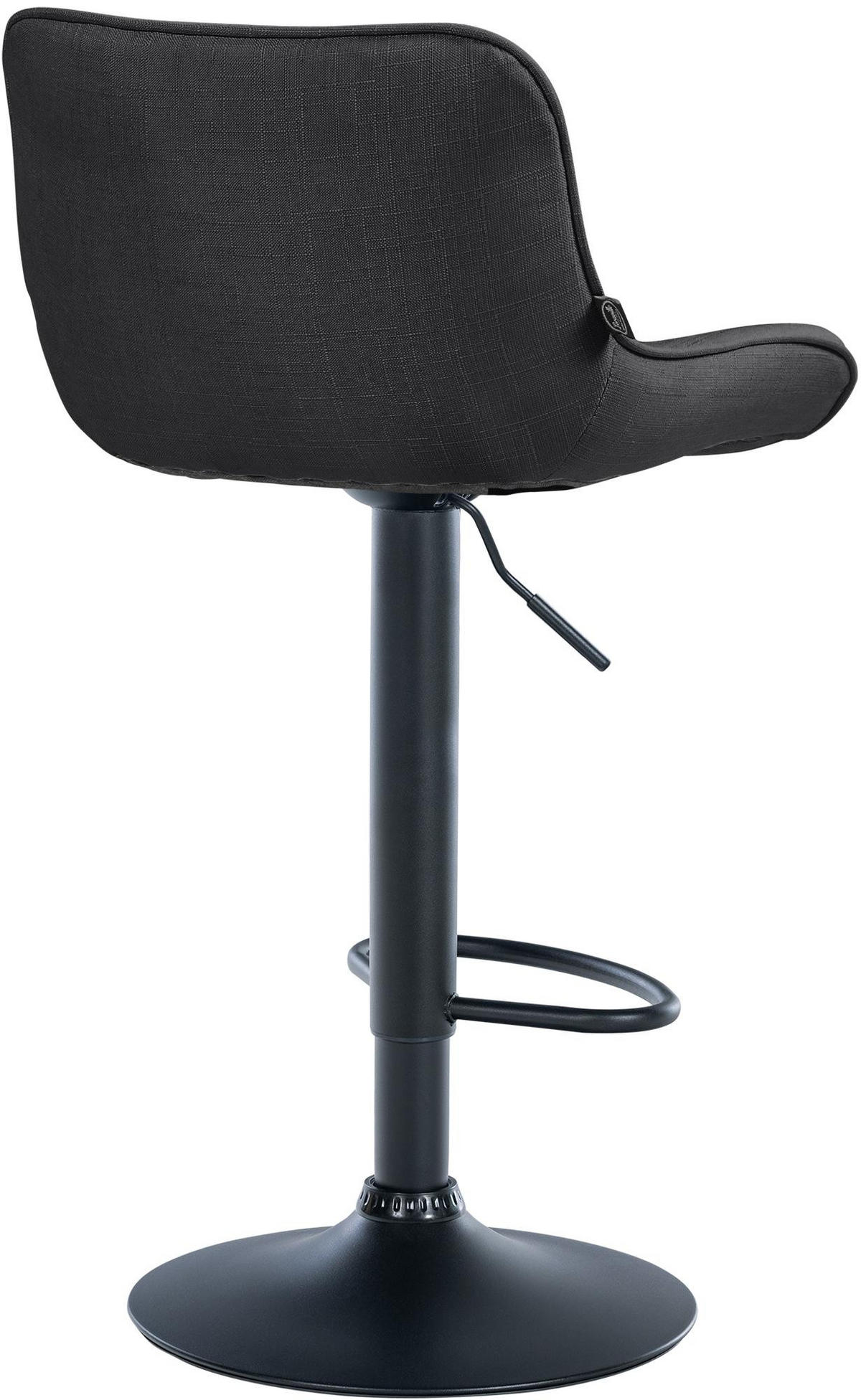 BARHOCKER Stoff dunkelgrau - Dunkelgrau/Schwarz, Textil/Metall (49/85/51cm) - CLP