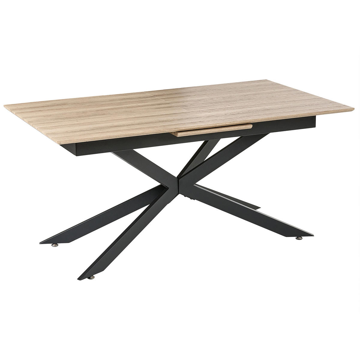 JÍDELNÍ STŮL Světle hnědý 160-200/90 cm Finley - světle hnědá, kompozitní dřevo (160/90/75cm) - Beliani