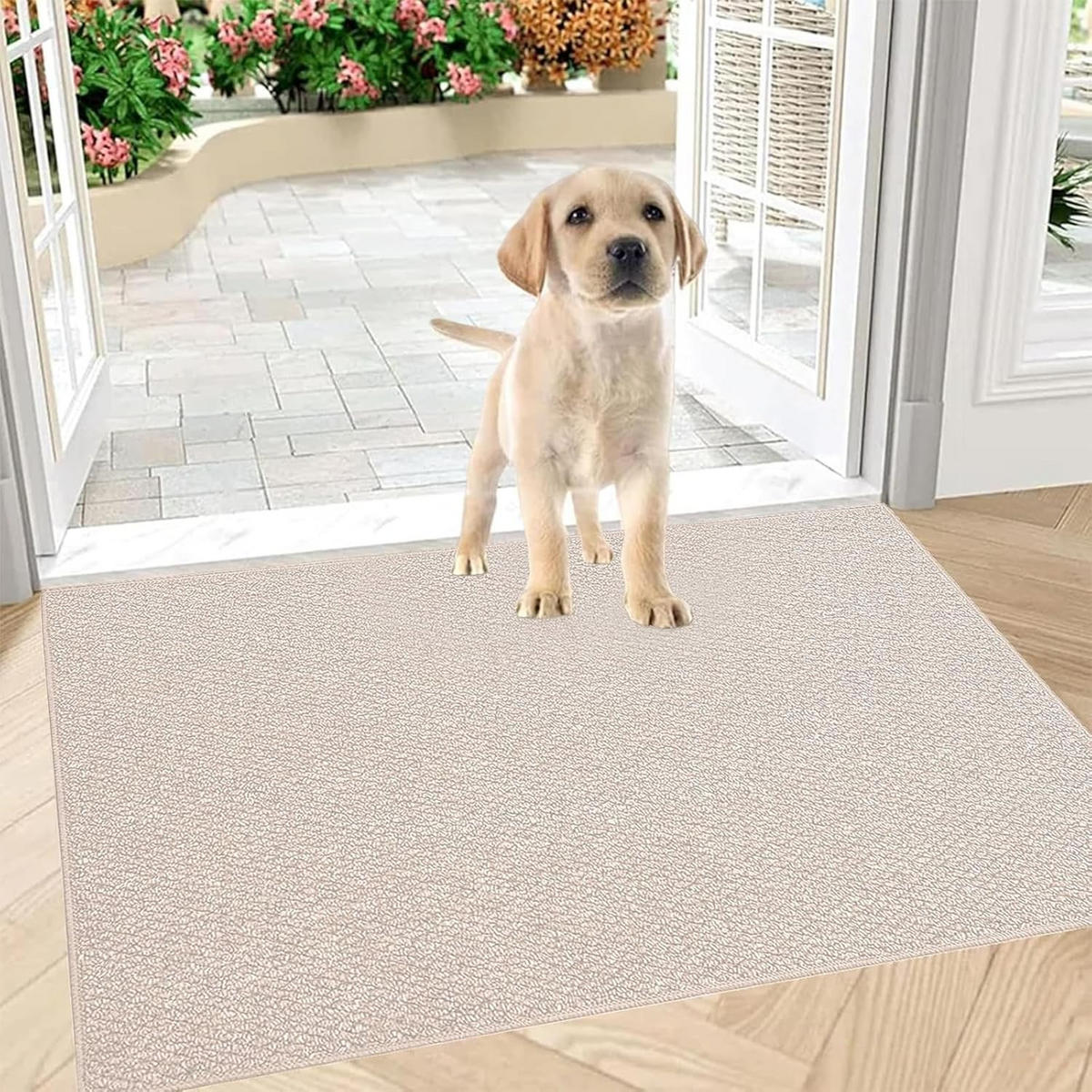 FUSSMATTE Rutschfest Fußmatte Außen und Innen,Beige,50*80cm - Beige, Textil (50/80cm) - Kaket