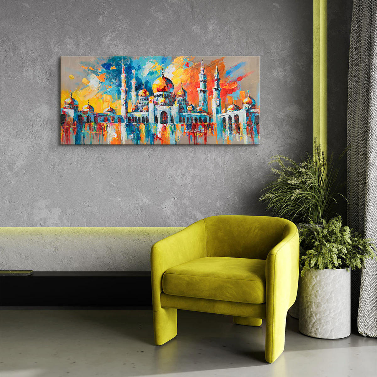GEMÄLDE Harmonie auf Keilrahmen 115x50 cm - Multicolor, Holz (115/50cm) - YS-art gallery
