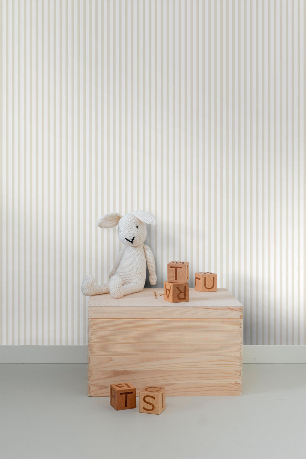 TAPETE Streifen 53 cm x 10 m - Beige, Papier (53/1000cm) - Sanders & Sanders
