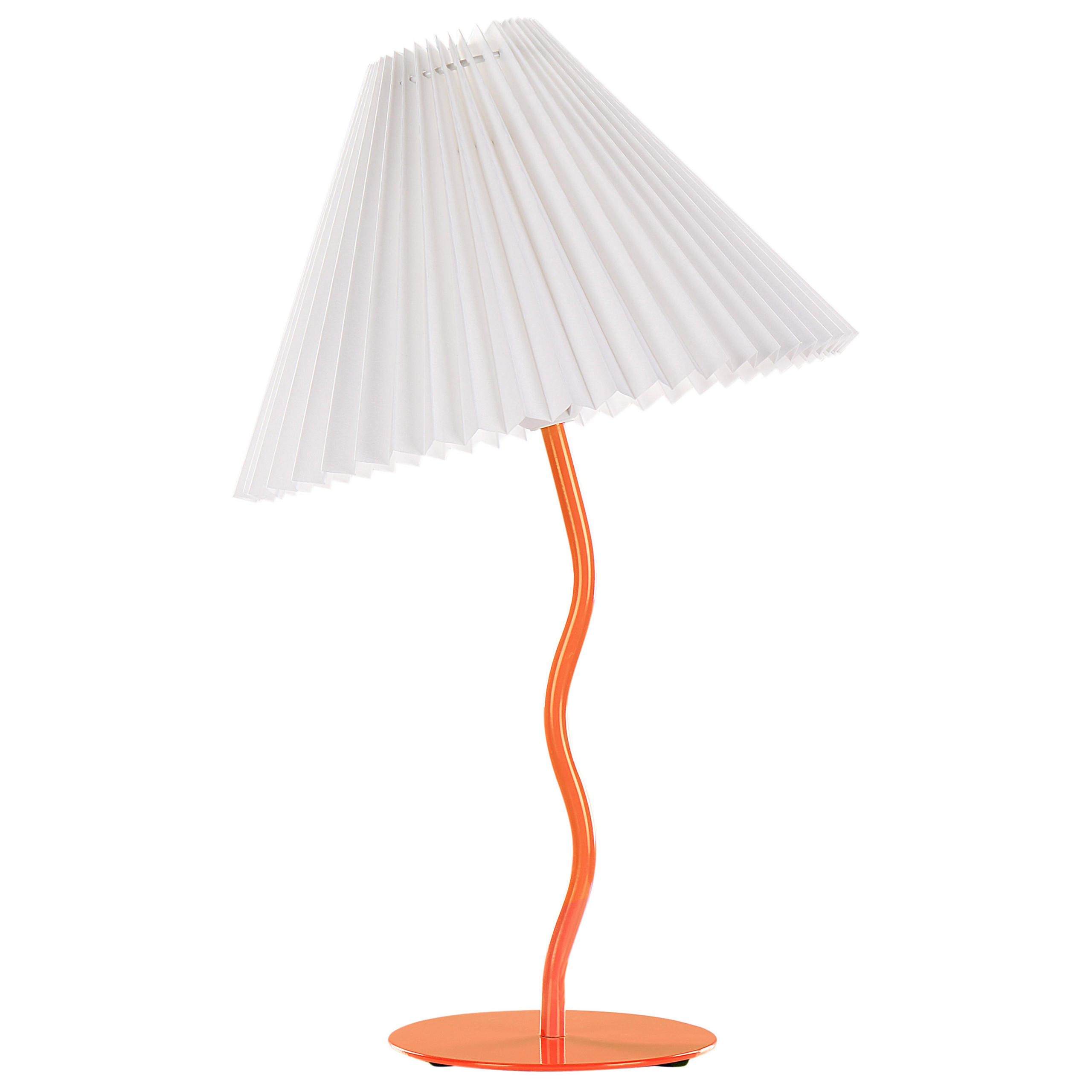 TISCHLEUCHTE Orange/Weiß Alwero - Orange/Weiß, Metall (30/30/48cm) - Beliani