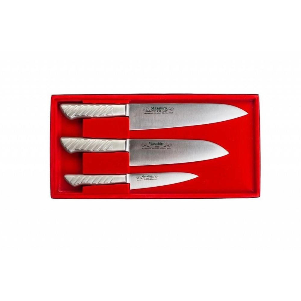 MESSERSET Silber 30/10/30 cm 136112302OMC - Silberfarben, Metall - Masahiro 