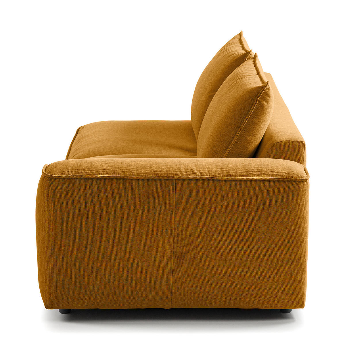 2,5-SITZER SOFA - modular - Gelb/Schwarz, Kunststoff/Textil (184/82/99cm) - home24