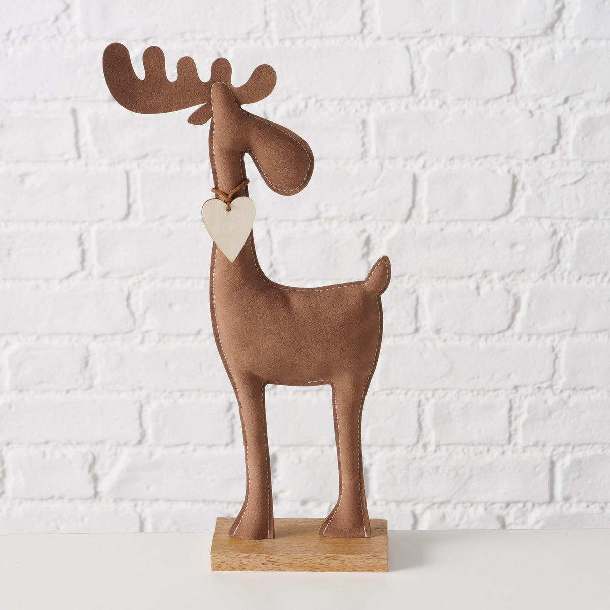RENTIERFIGUR Booner 17/5/34 cm - Braun, Holzwerkstoff (5/34/17cm) - Boltze Home