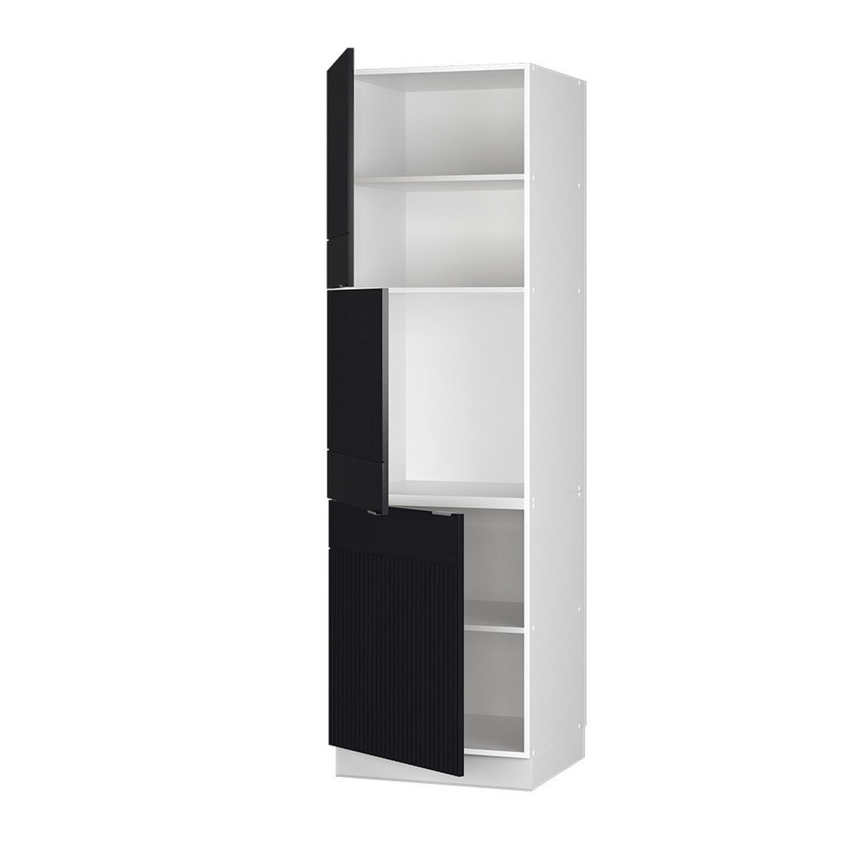 Schwarz/Weiß, Holzwerkstoff (60/206.8/58cm) - Vicco