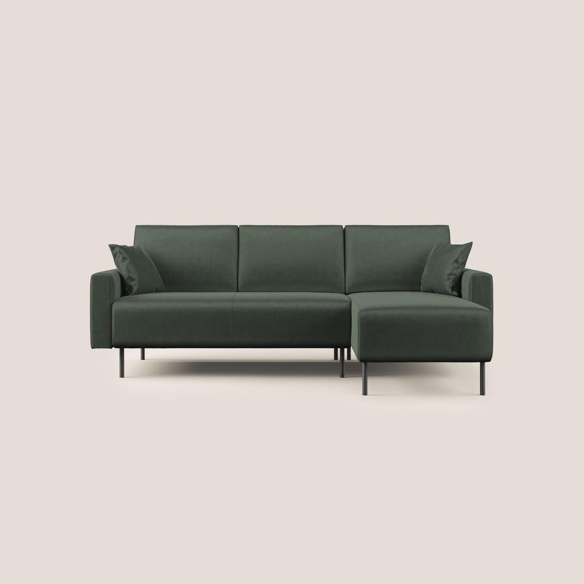ECKSOFA Arthur - Grün, Textil (224/91cm) - Divani.store