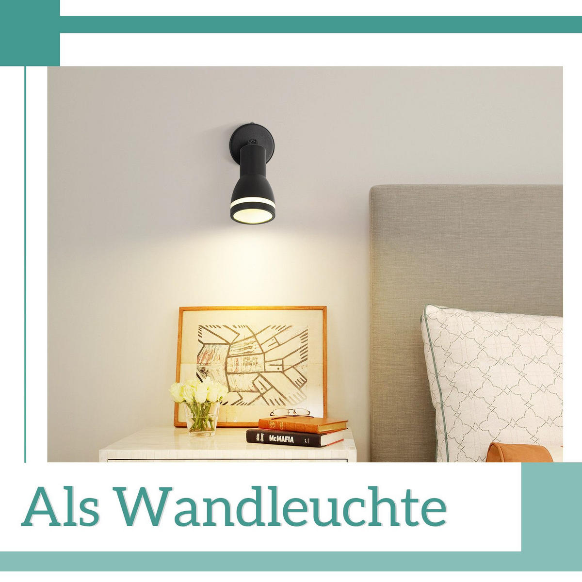 DECKENLEUCHTE Macleod 6/6/15.7cm - Schwarz, Metall (6/6/15.7cm) - Nettlife