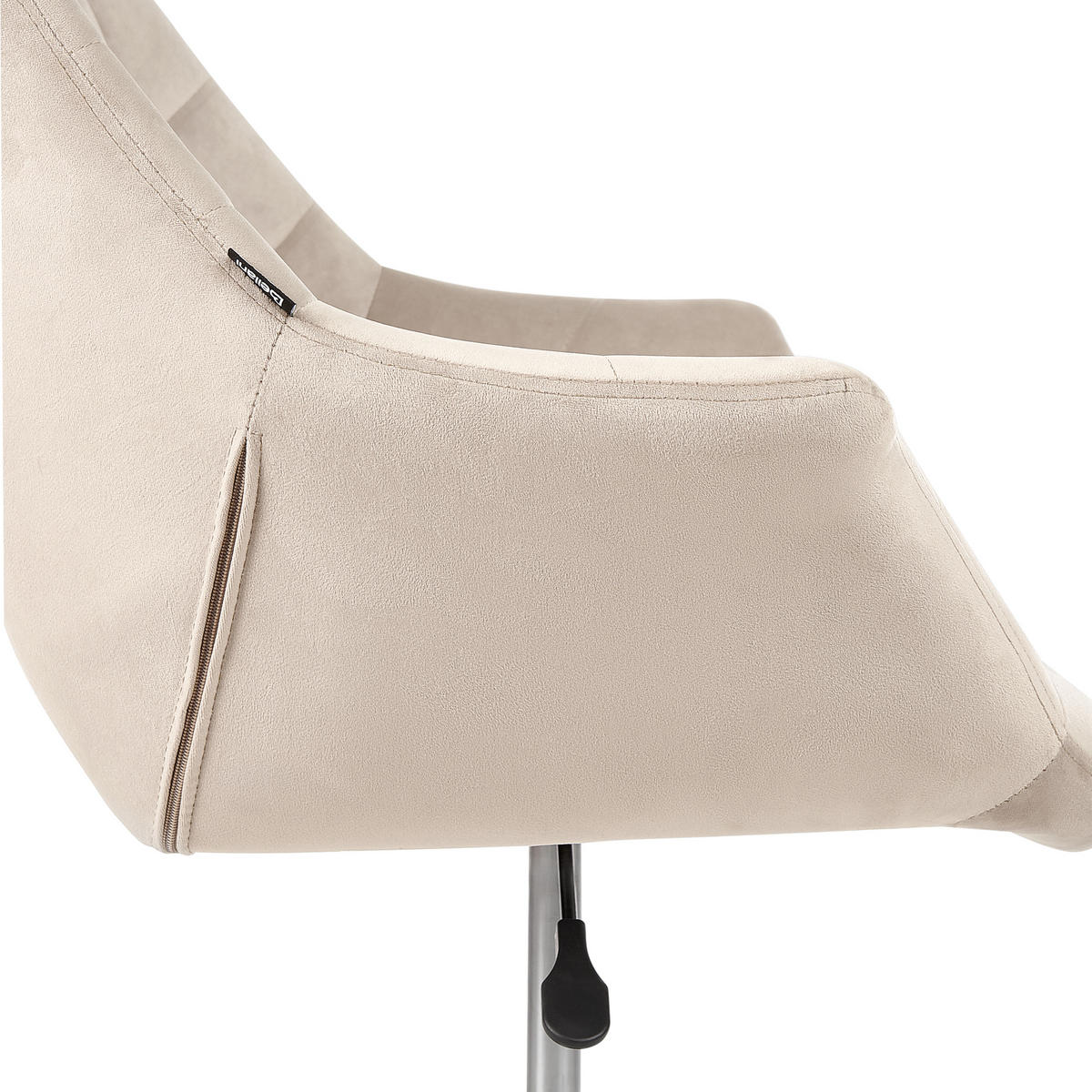 SCHREIBTISCHSTUHL Beige Labelle - Beige, Textil (54/81/54cm) - Beliani