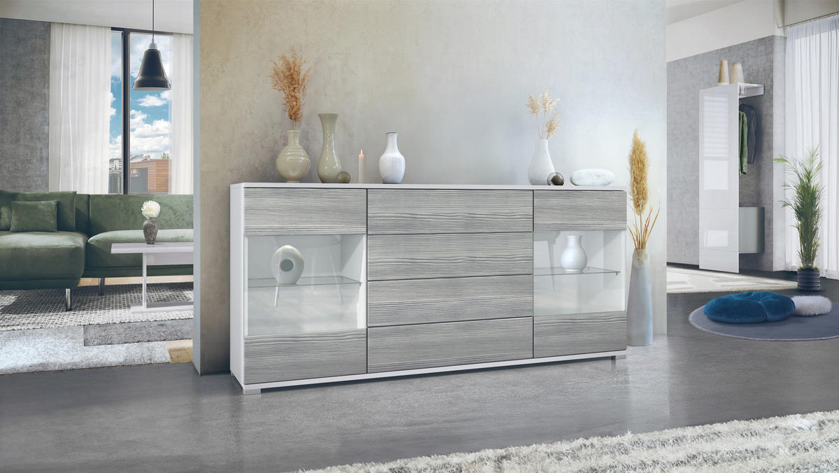 SIDEBOARD Bari Avola-Anthrazit - Anthrazit, Holzwerkstoff (166.5/75.5/35cm) - Vladon