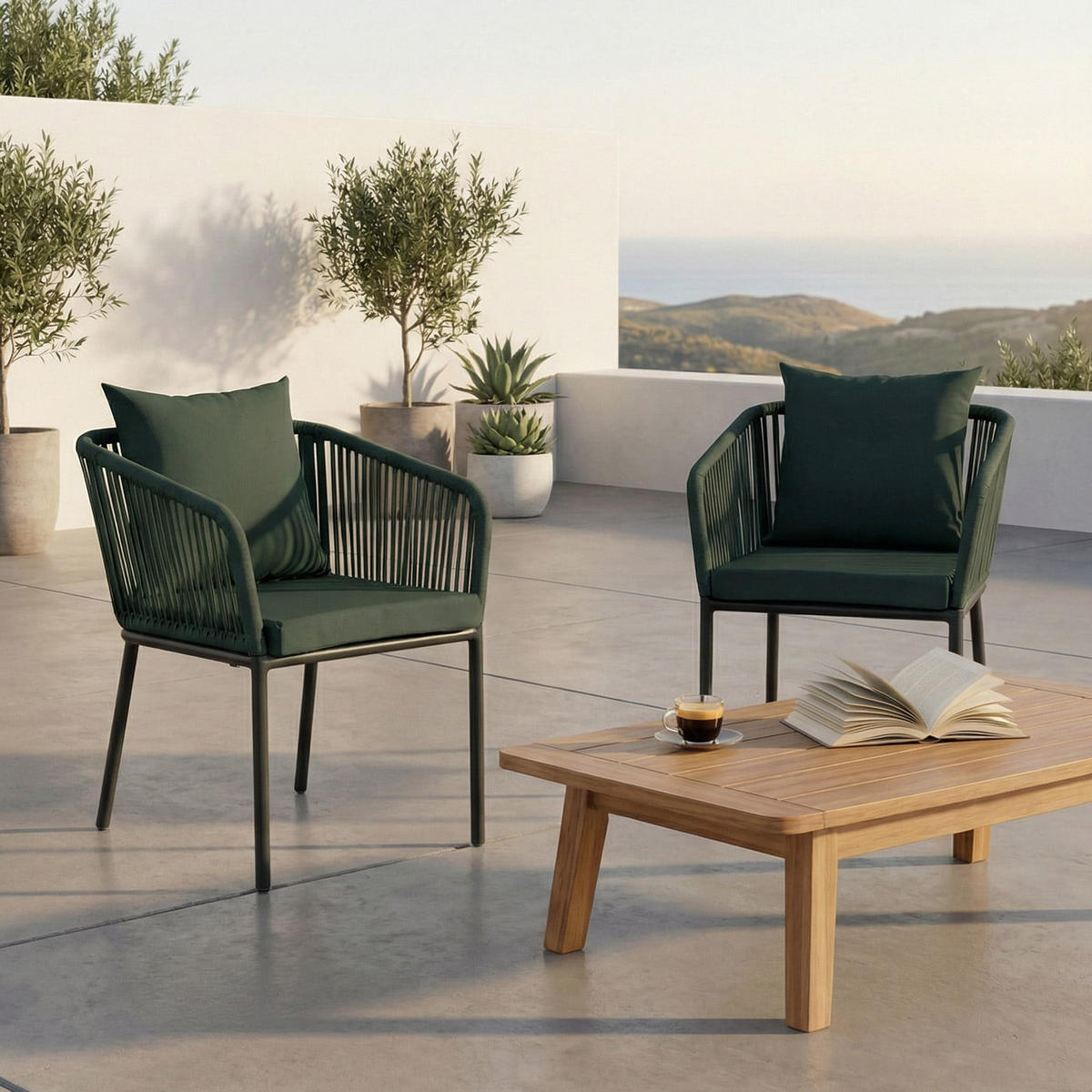 ZÁHRADNÁ STOLIČKA Tmavozelená - tmavozelená, textil (55/75/55cm) - MCW