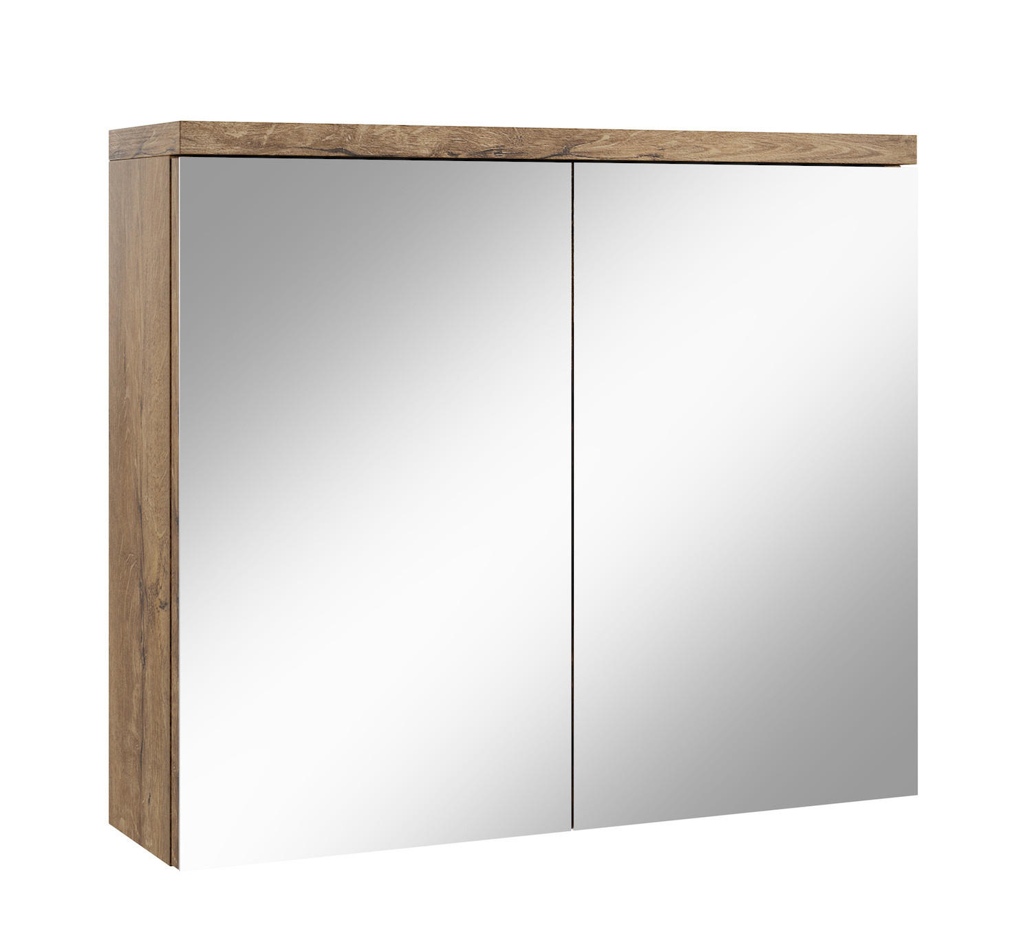 SPIEGELSCHRANK Toledo Braun Eiche - 80 x 20 x 60 cm - Eichefarben/Braun, Holz (80/60/20cm) - Badplaats