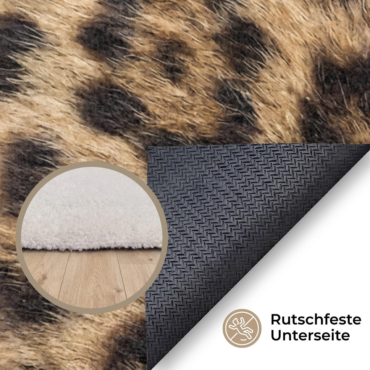 KOBERCE - Leopard - Kabát - Klasický - Hnedý - 180x120 cm - hnedá, textil/plast (180/0.4cm) - OnlyWow