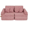 KINDERSOFA, Pocket Plus, Tangle, Bonbonrosa - Roségold, Textil (120/25/60cm) - MeowBaby
