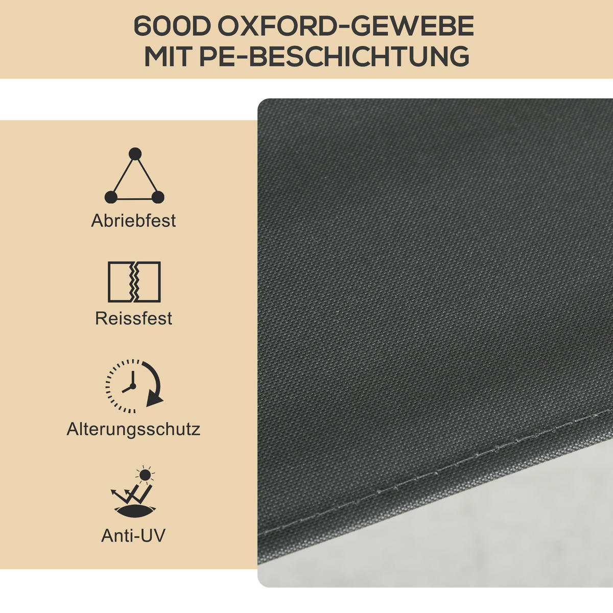 CAMPINGSTUHL 2er Set faltbarer Gartenstuhl mit Stahlrahmen, für Pool, Dunkelgrau - Dunkelgrau, Textil (59/78/54cm)