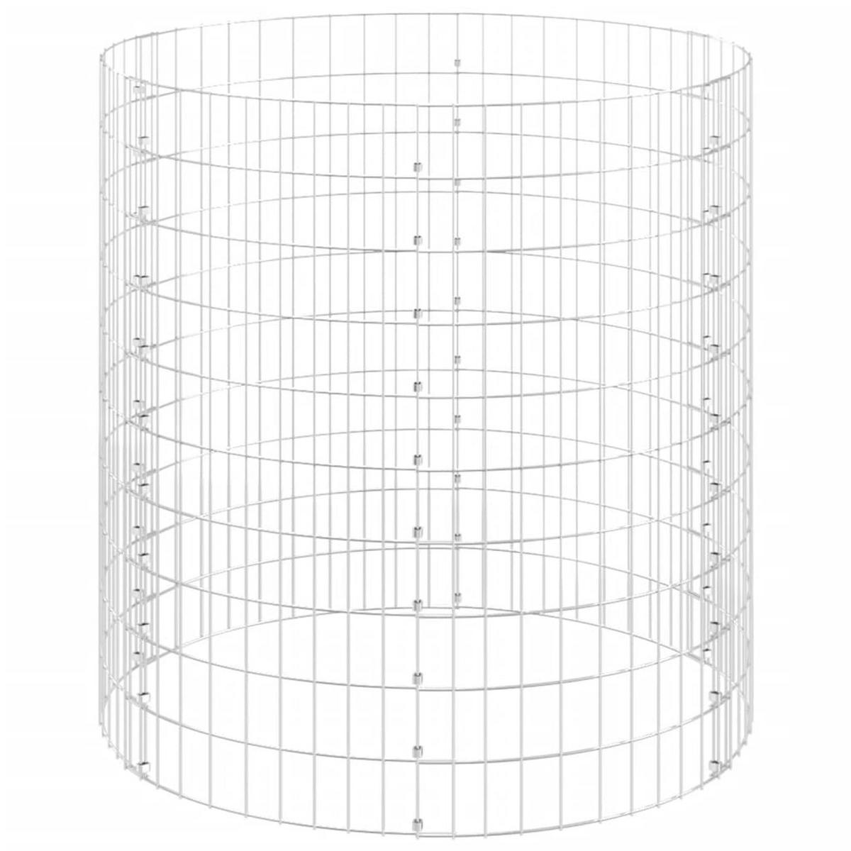 GARTENKOMPOSTER Ø100/100 Cm Verzinkter Stahl - Silberfarben, Metall (100/100/100cm) - vidaXL