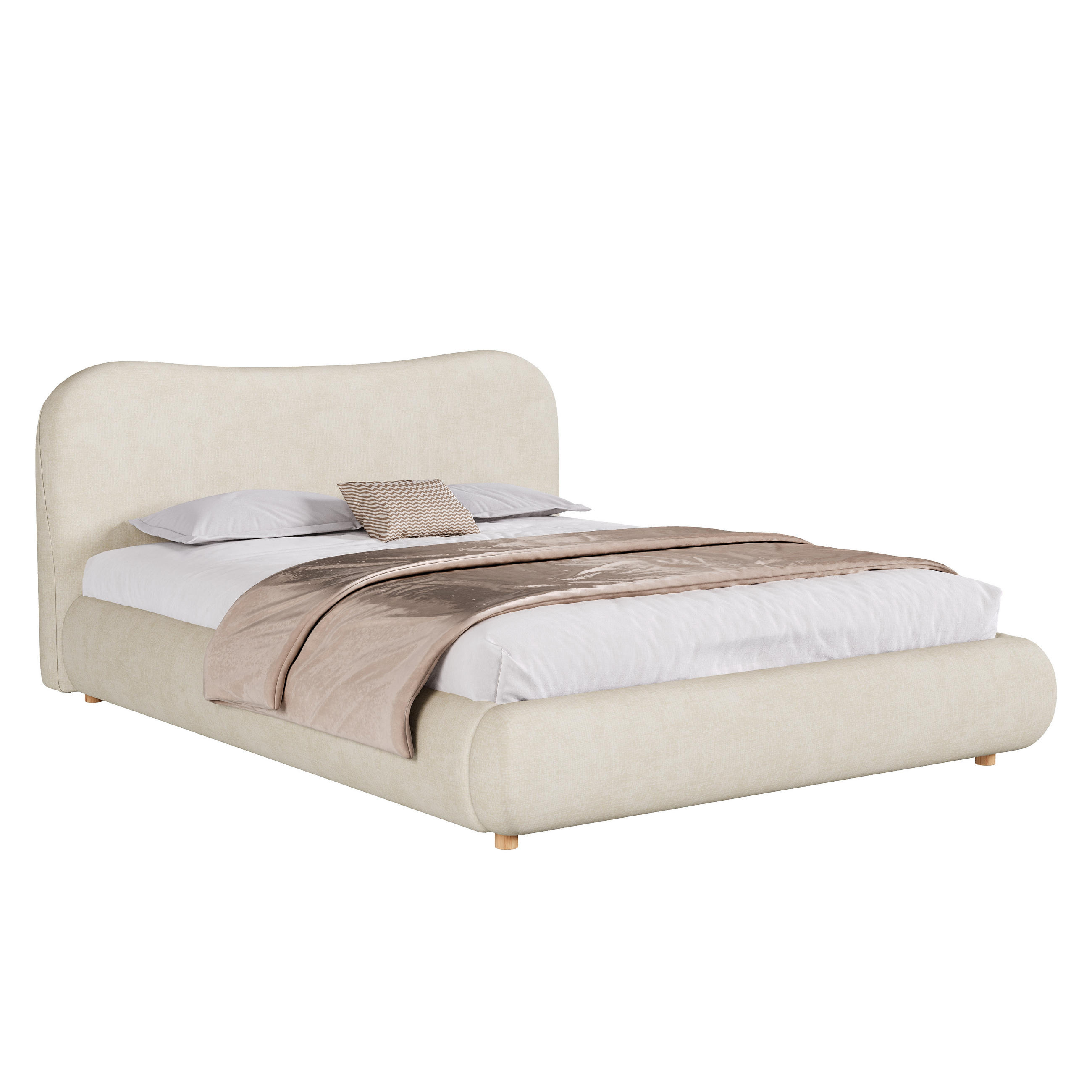 Flieks Polsterbett Beige 160x200 cm