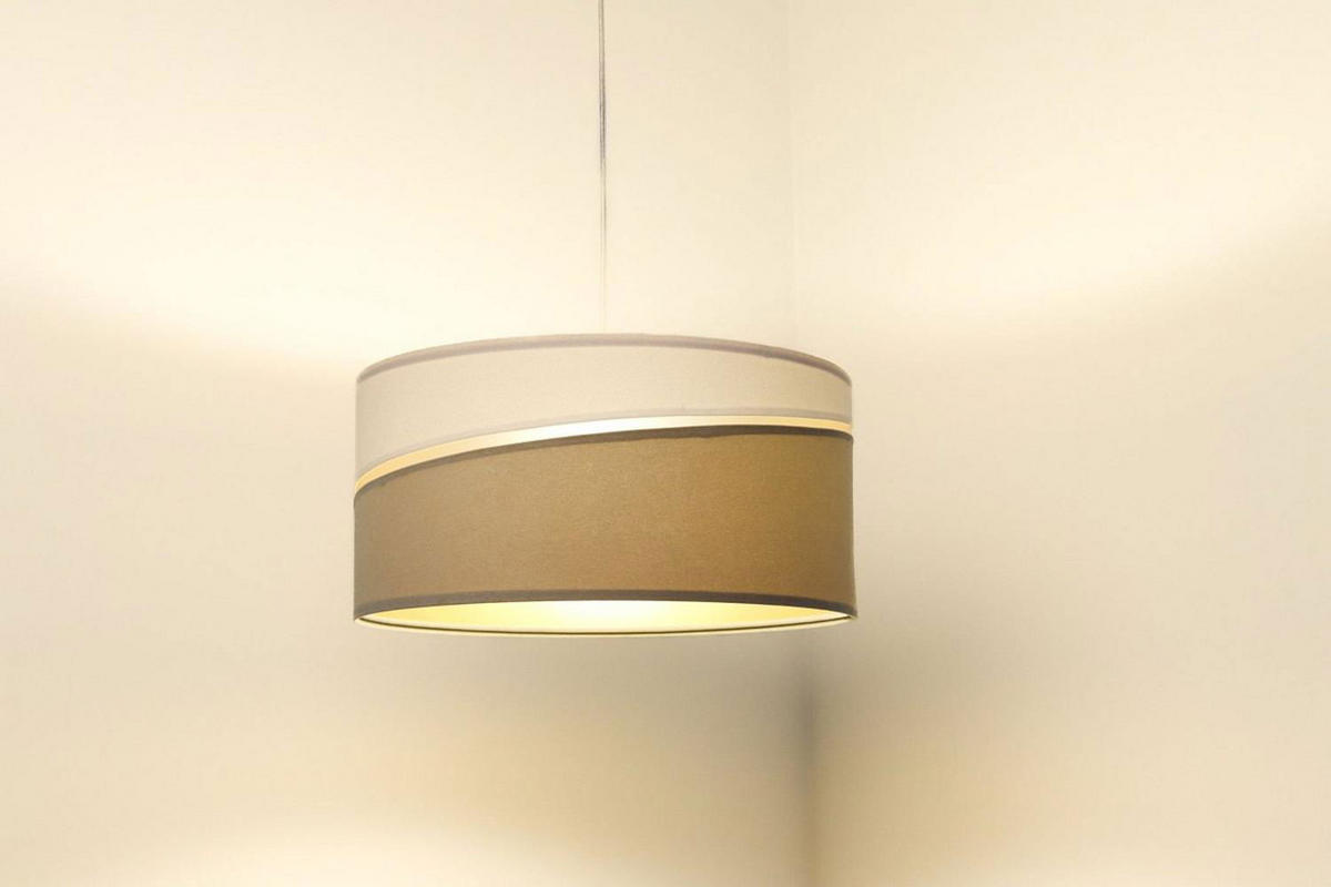 HÄNGELEUCHTE Weiß 50/25 cm - Beige/Weiß, Kunststoff (50/0.4/25cm) - ONZENO