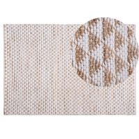 TEPPICH geflochten Tunceli 200/140 cm - Beige, Textil (140/200cm) - Beliani