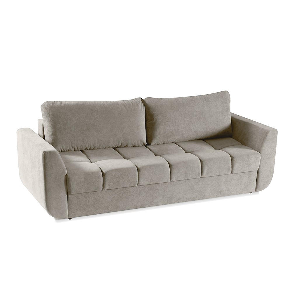 SOFA Delta Ecru, mit Schlaffunktion - Ecru, Holzwerkstoff (245/93/118cm) - Bettso