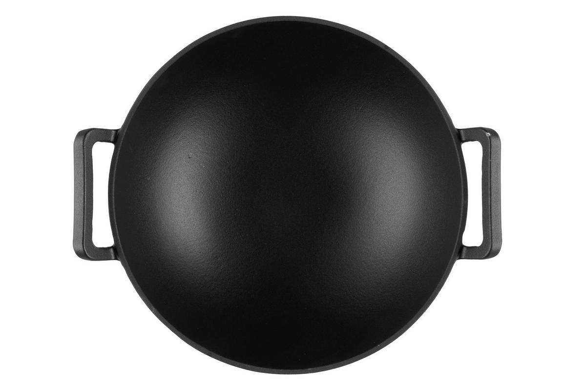 WOK Gusseisen Ø 30 cm - Schwarz, Metall (30cm)