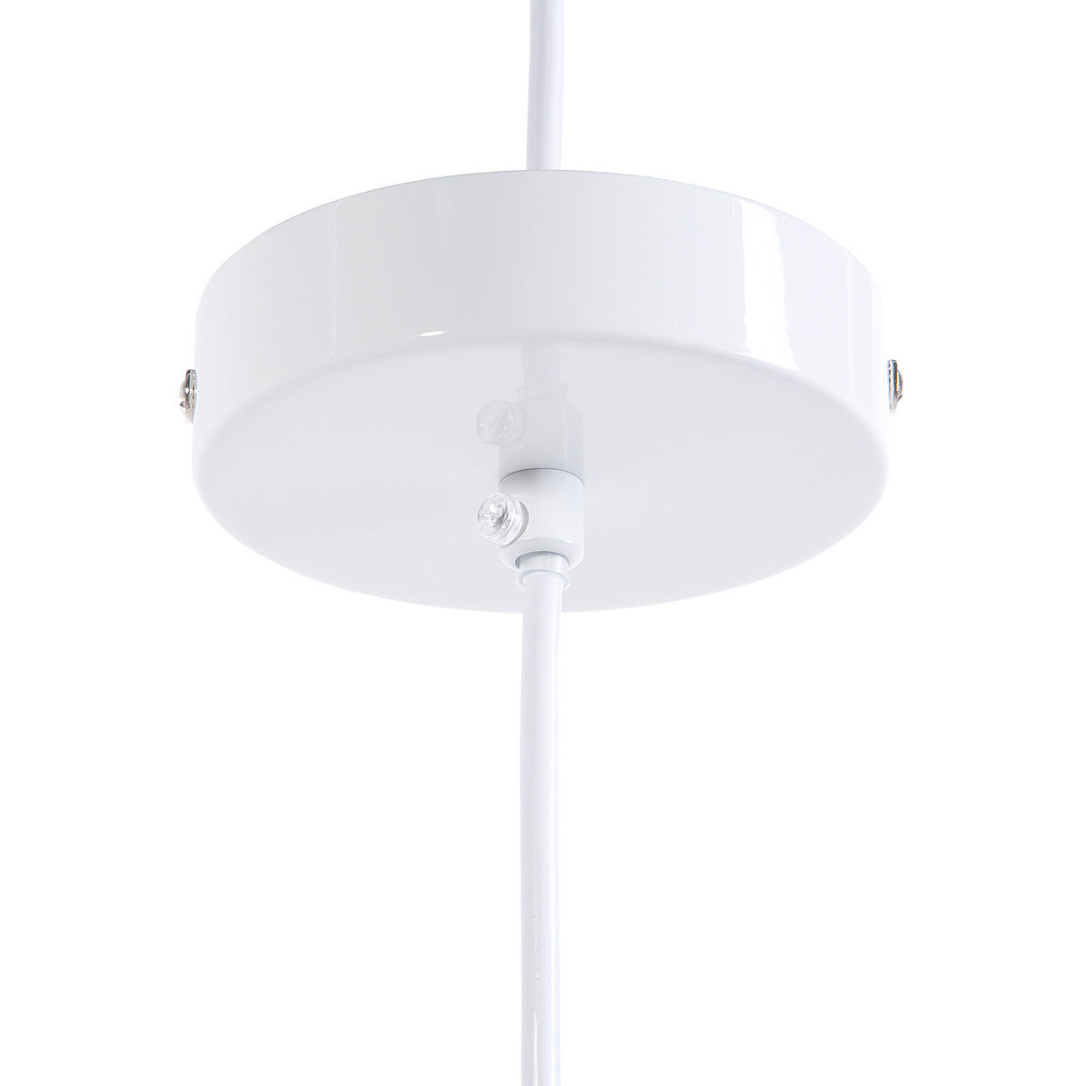 HÄNGELEUCHTE Albano 25/25/132 cm - Weiß, Metall (25/25/132cm) - Beliani