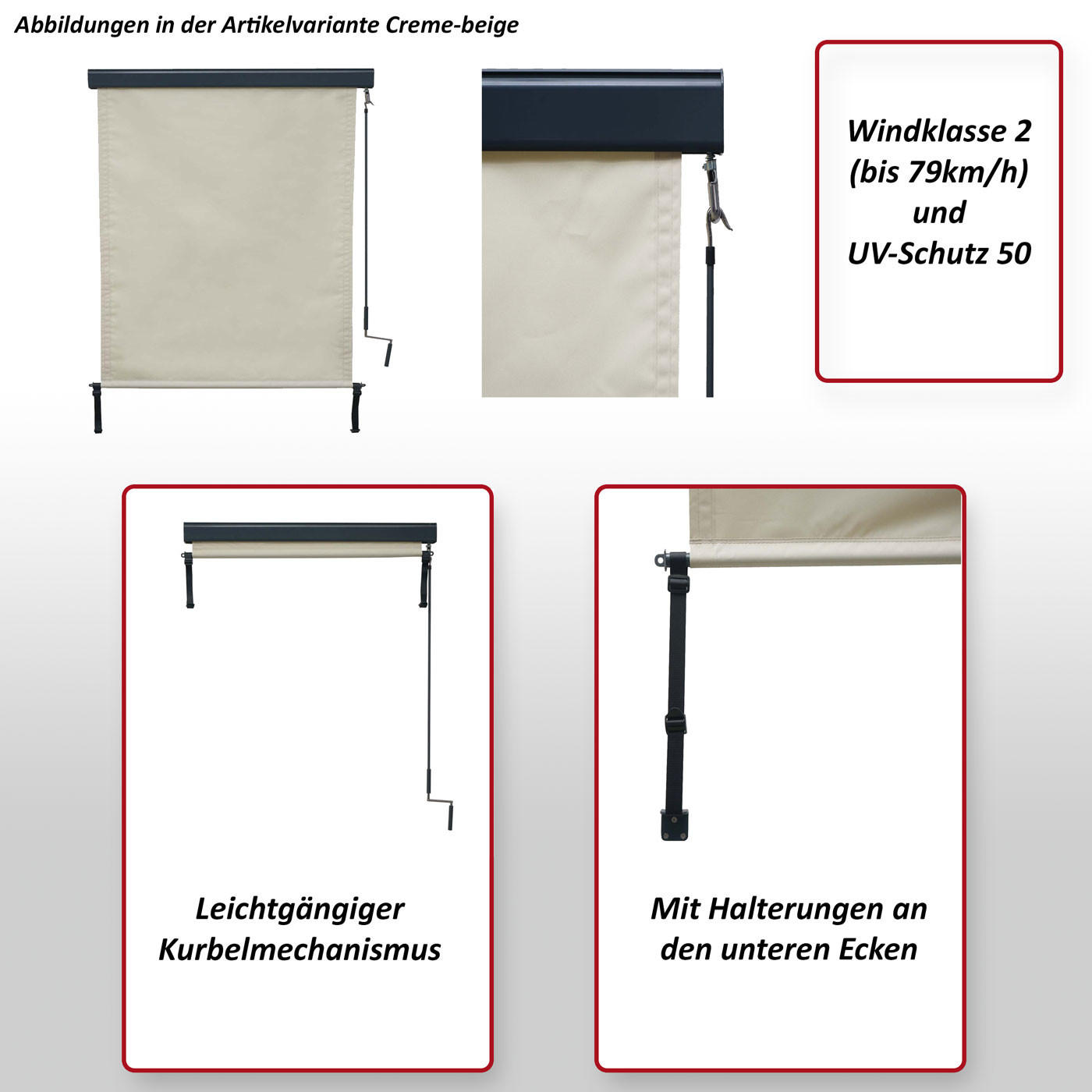 VERTIKALMARKISE Schwarz - Schwarz, Textil (140/250/8cm) - MCW