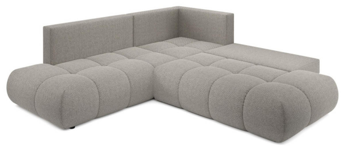 ECKSOFA Grau SOHI Curio 83 Ausziehbar Mit Schlaffunktion - Grau, Textil (266.5/266.5cm) - Sepro Meble