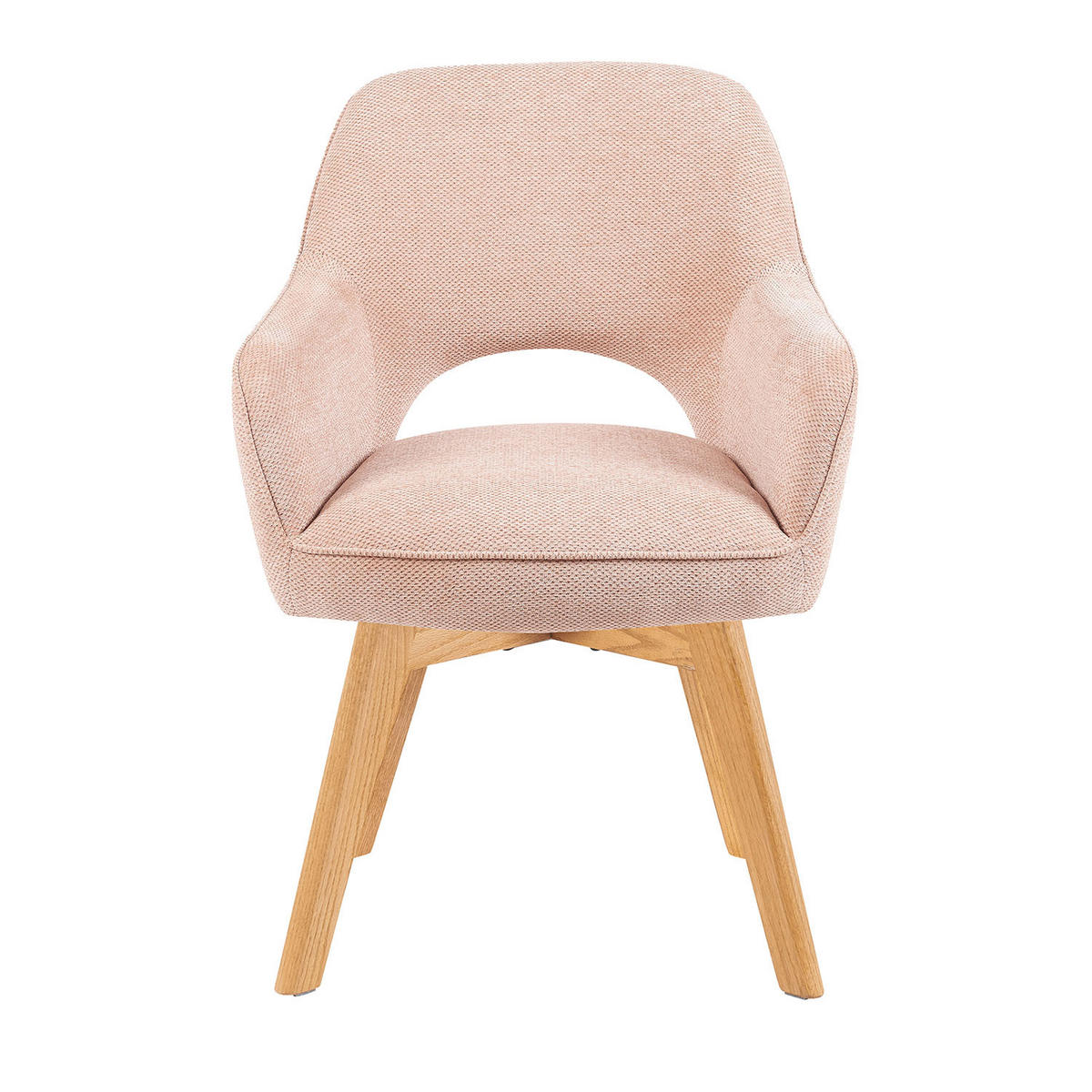 DREHSTUHL Mika-Mara - Honigeiche/Rosa, Eichenholz/Holz (60/87/65cm) - DUBI Möbel