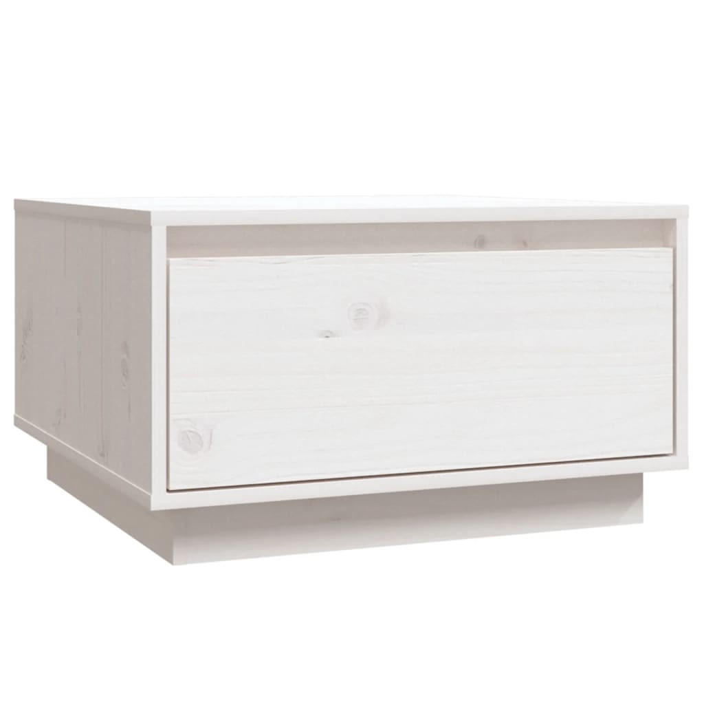 COUCHTISCH Weiß 55x56x32 cm Massivholz Kiefer - Weiß, Holz (55/56/32cm) - furnicato