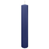 RILLEN KERZEN Dunkelblau 300 x Ø 45 mm, 4 Stück - Dunkelblau, Paraffin (8/15/15cm) - Wiedemann Kerzen