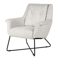 SESSEL - Hellgrau/Schwarz, Textil (82/88/84cm) - home24