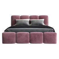 POLSTERBETT DONA 180x200 Rosa - Rosa, Textil (180/200cm) - A&J MöbelLand