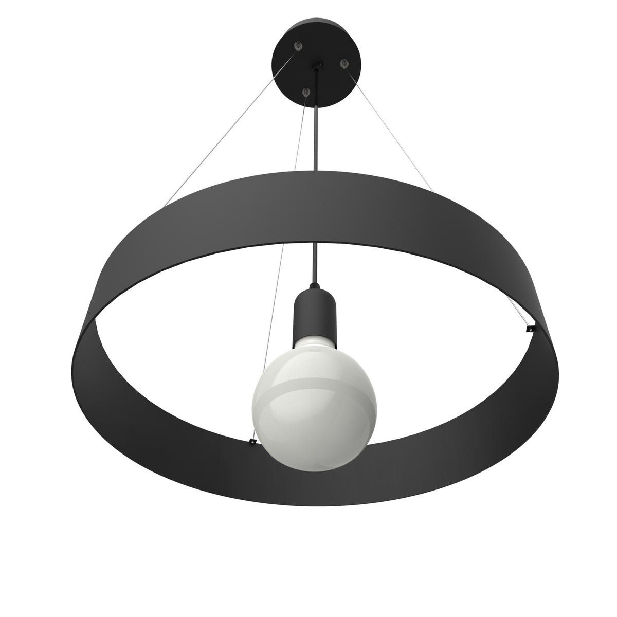 HÄNGELEUCHTE - Schwarz, Metall (40/40/6cm) - Lumicom