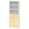 KOMBISCHRANK - mit Schubladen 42/80/215,6 cm in Weiß/Ahornfarben - Ahornfarben/Weiß, Holzwerkstoff (80/215.6/42cm) - bümö