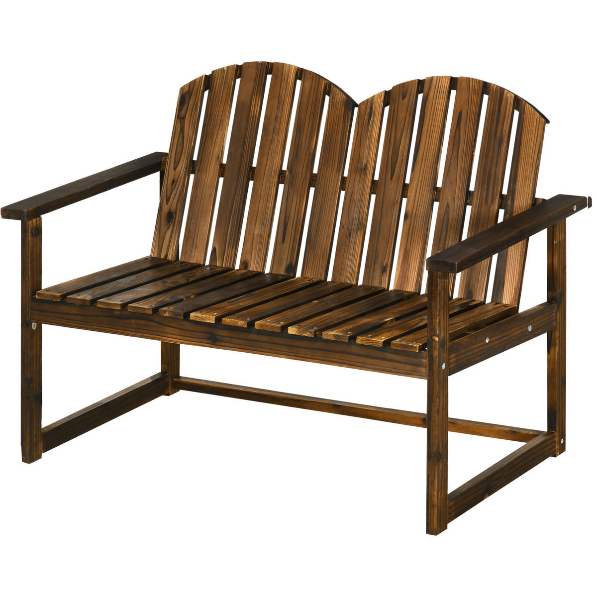 GARTENBANK DE-08327 rustikales Design, für 2 Personen Natur - Naturfarben, Holz (114/86/63cm) - ComfortXL