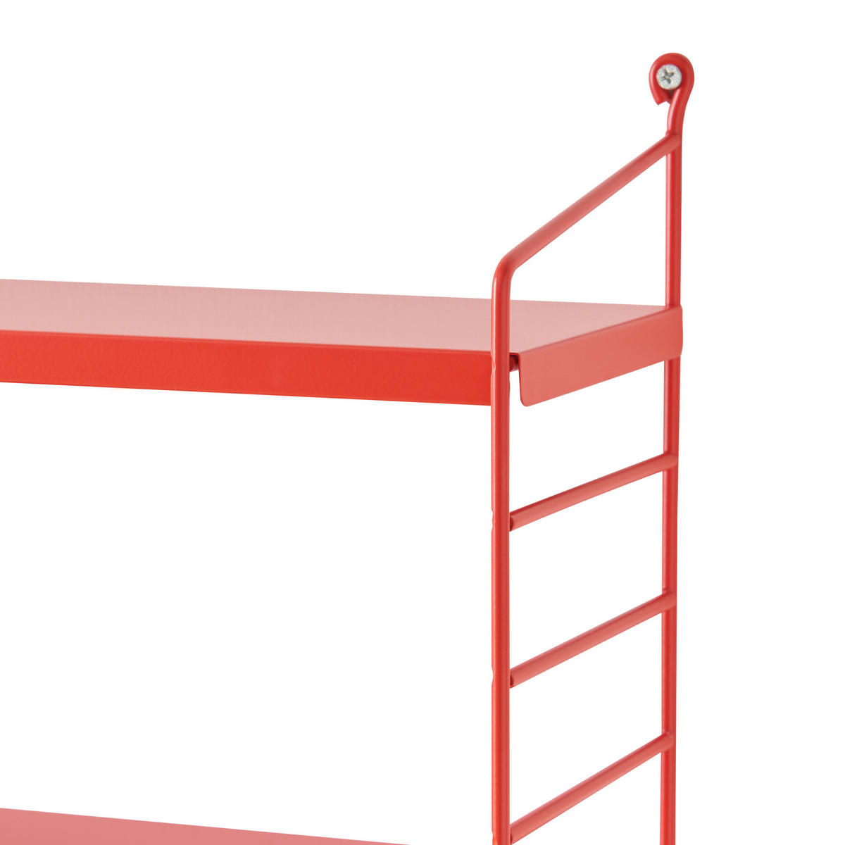 NÁSTĚNNÁ POLICE Strängnäs modulární - červená, kov (60/50/15cm) - [en.casa]