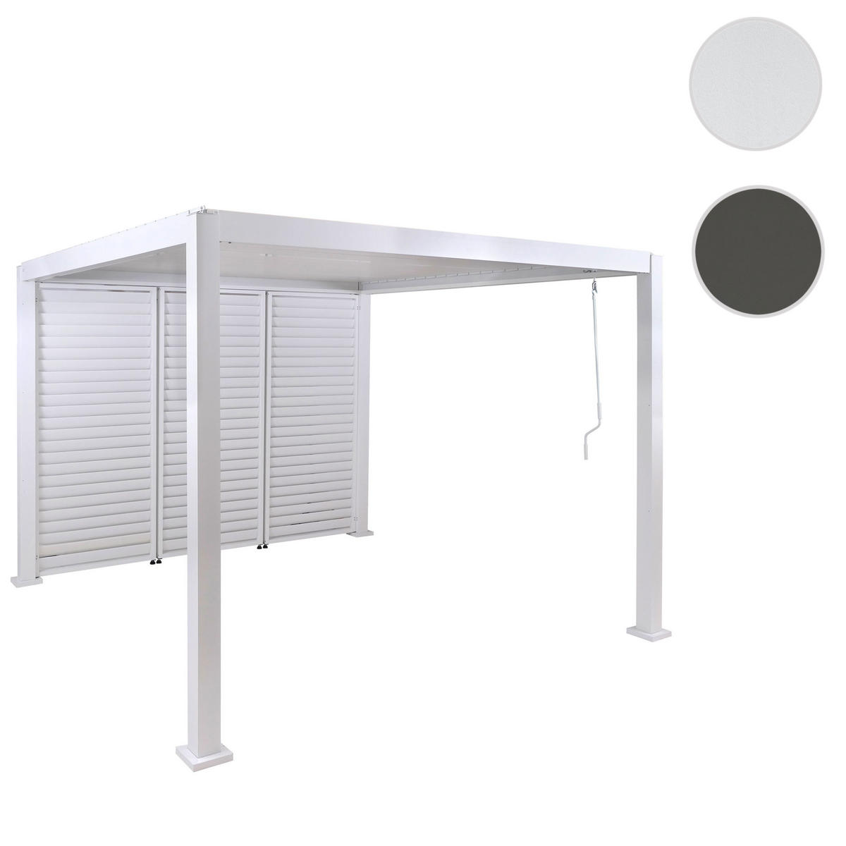 PERGOLA Weiß - Weiß, Metall (302/235/302cm) - MCW