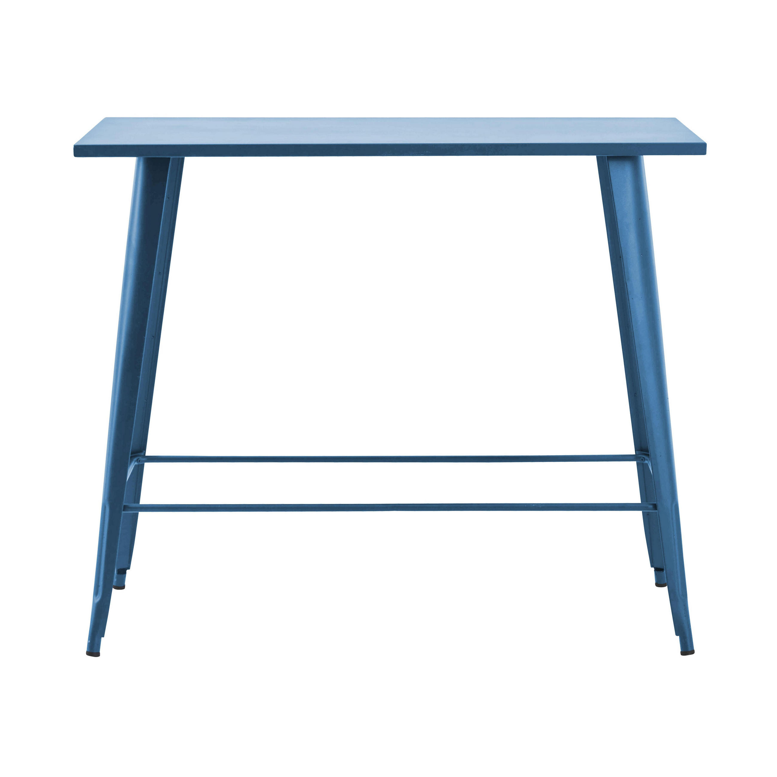 HOCHTISCH, Pazifikblau - Blau, Metall (120/60/101cm) - Oviala