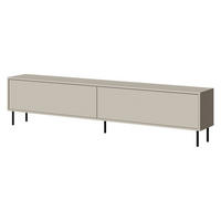TV-LOWBOARD Masha 200 2D - Kaschmir/Schwarz, Holzwerkstoff/Metall (200/47/30cm) - MIRJAN24
