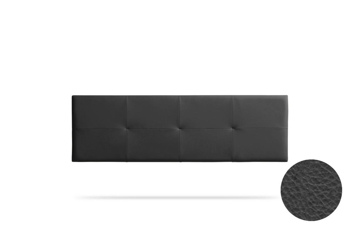 KOPFTEIL gepolstert ALTEA Kunstleder 170x50x5 cm - Schwarz - Moonia - Schwarz, Holz (170/5/50cm)