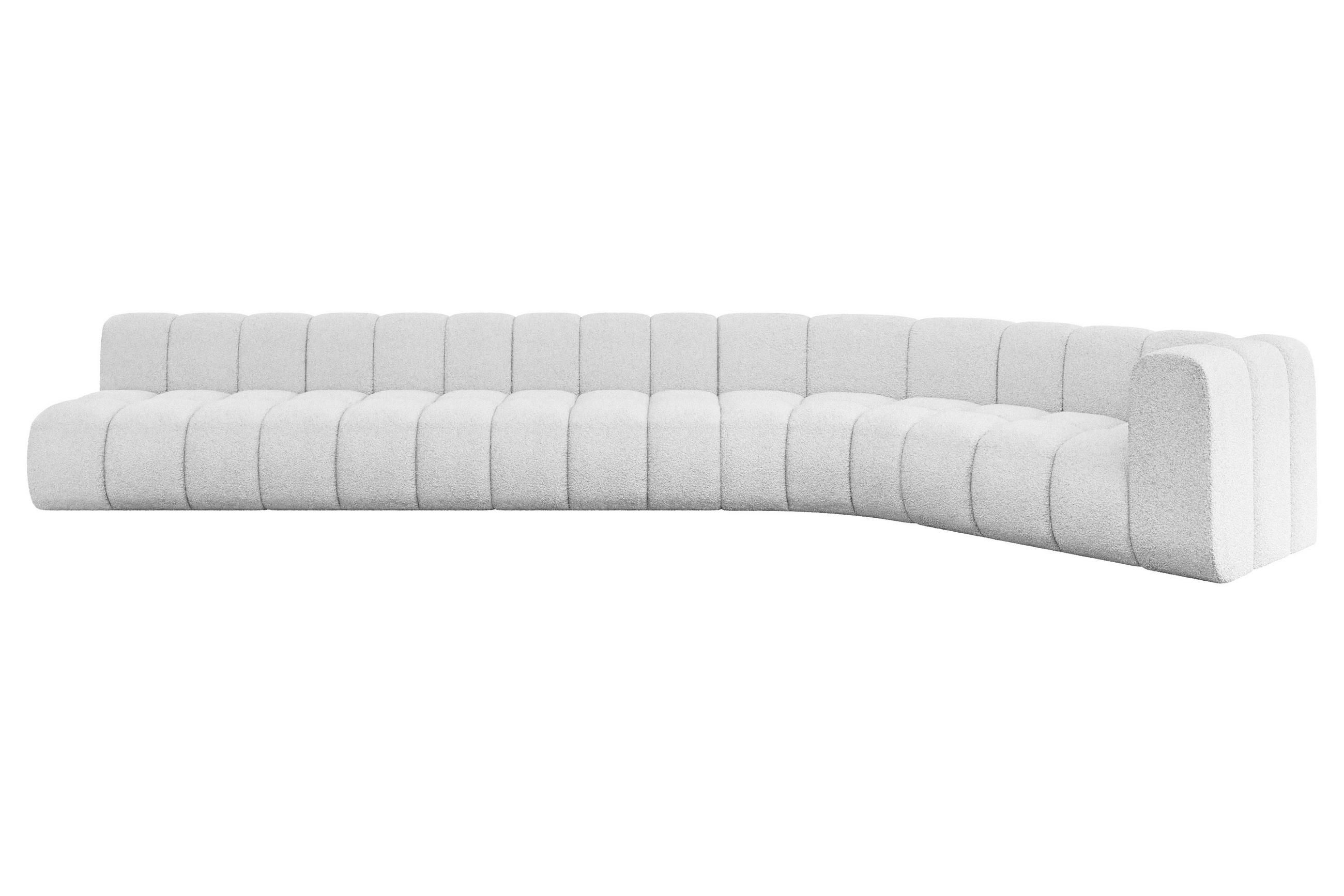 ECKSOFA modulares Sofa Karex-L3 - 490x194x70 cm Weiß - Weiß, Holzwerkstoff/Textil (490/194cm) - ALTDECOR