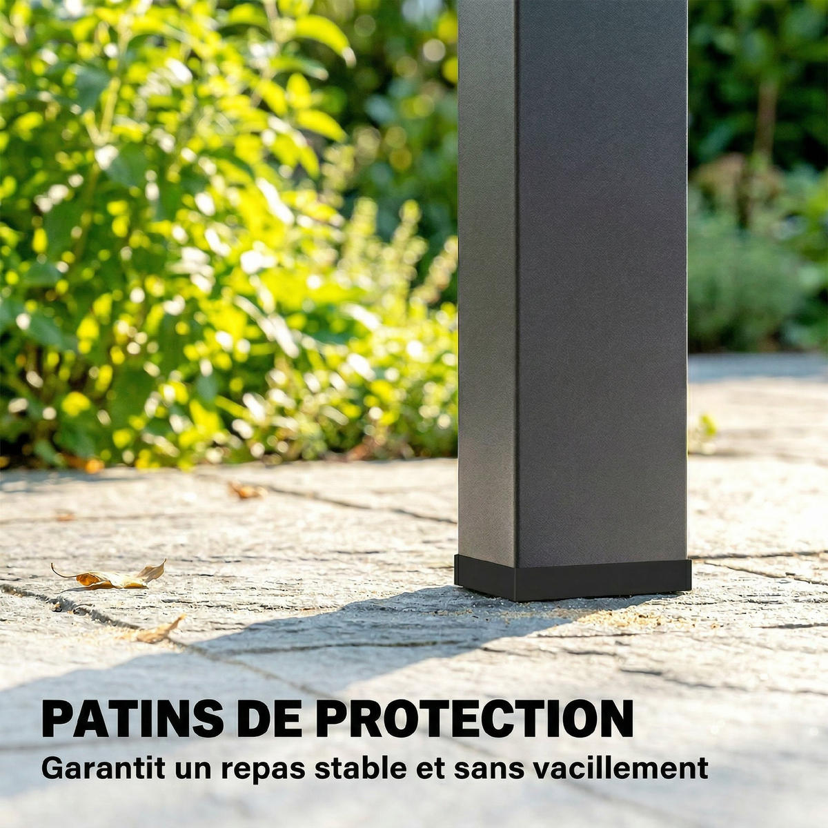 GARTENTISCH DE-14201 rechteckig 155x88 cm, mit WPC-Lattenrost Natur - Naturfarben, Metall (155/88/72cm) - ComfortXL