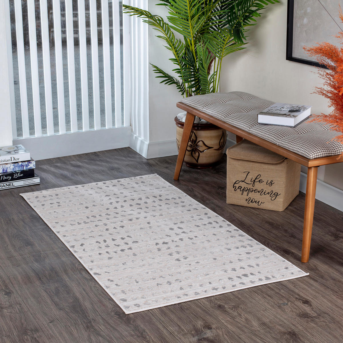 KURZFLORTEPPICH 80/150 cm Grau - Beige, Naturmaterialien/Textil (80/150cm) - LIVABLISS