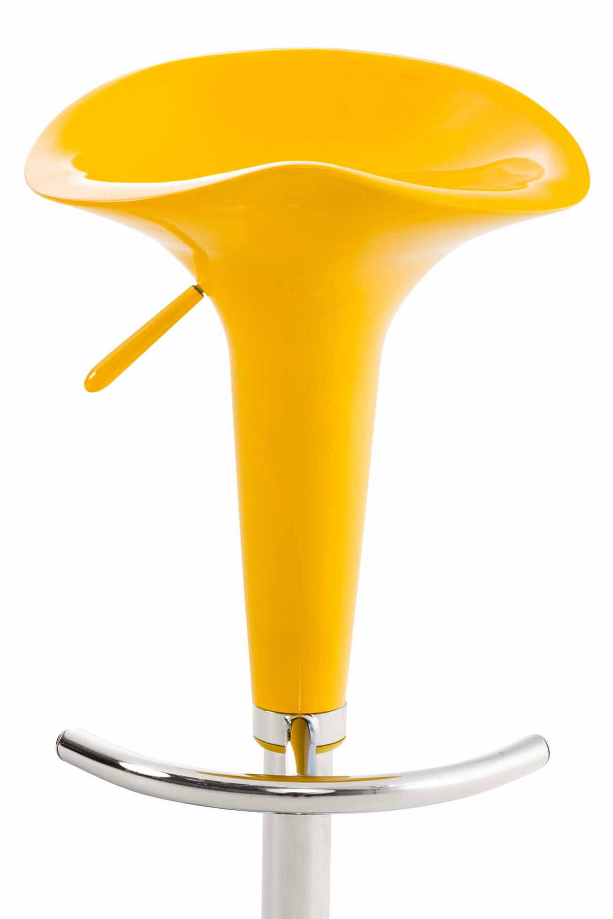BARHOCKER Kunststoff Gelb - Chromfarben/Gelb, Kunststoff/Metall (37/87/37cm) - CLP