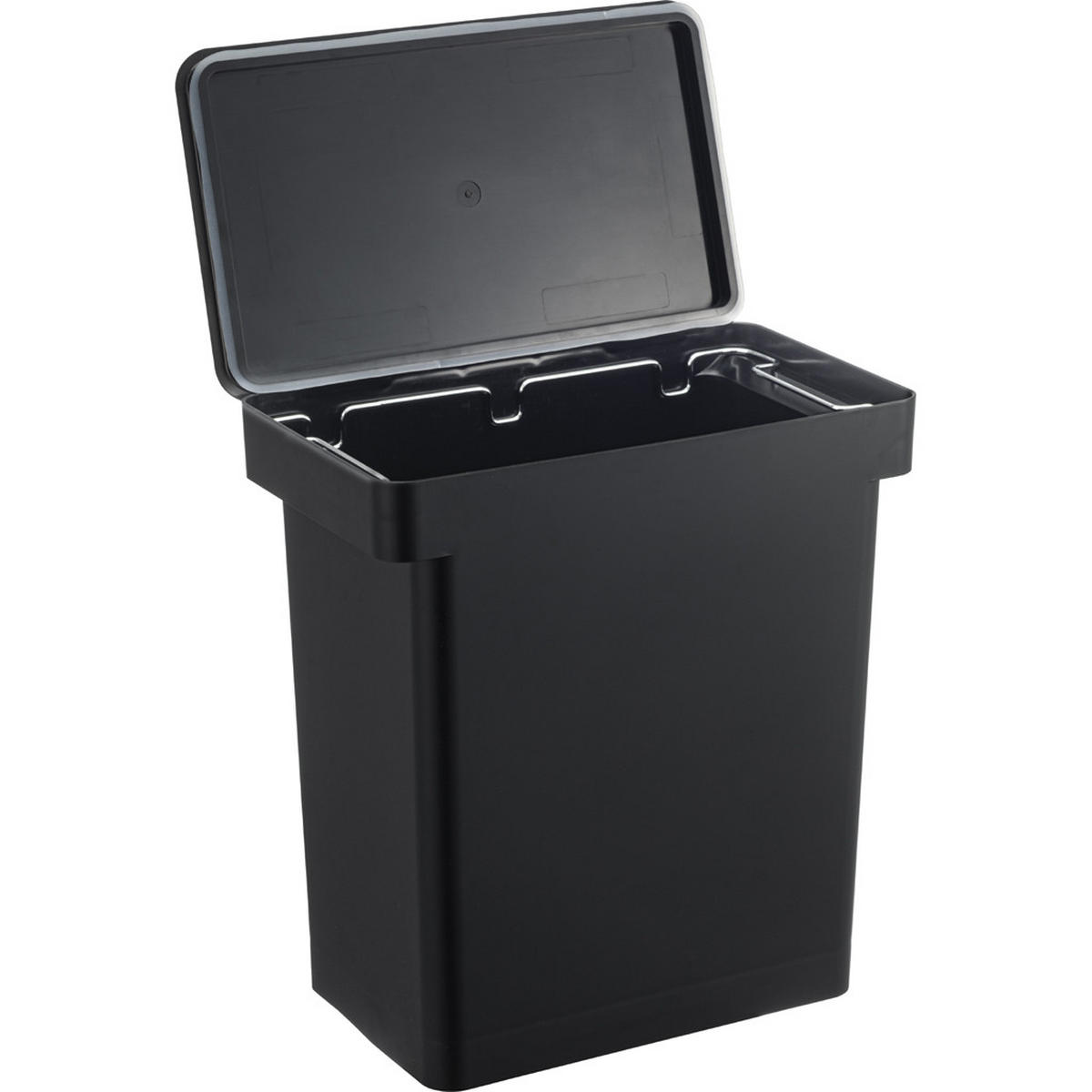 ABFALLEIMER Tower 5428 42,5/41/24 cm - Schwarz, Kunststoff (41/42.5/24cm) - Yamazaki